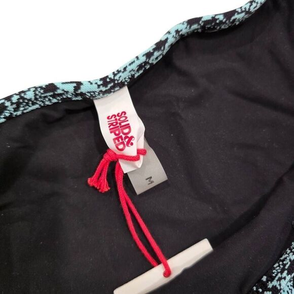 Solid & Striped The Lulu Swimwear Womens Medium Snake Jacquard Bottom Bikini Top - Picture 5 of 8